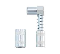 eMagTech Coupleur de Graisse à 90 Degrés Adaptateur de Coupleur en Argent Connecteur de Pistolet à Graisse en Acier Au Carbone pour Camion Agricole Automobile Usage Industriel 1 Pièce