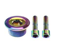 eMagTech Couvercle de Manivelle de Vélo M20 avec Boulons à Tête Hexagonale Boulons de Bras Manivelle Pédalier Vis en Alliage d'aluminium pour Vélo Toute de Montagne