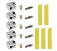 eMagTech Kit d'assemblage Extrudeuse Buse de Bloc Chauffant en Aluminium Tube de Gorge Hotend avec Coussin Isolé Thermiquement pour Imprimante 3D E3D V6