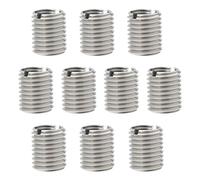 eMagTech Lot de 10 écrous Réducteurs de Conversion M10 X 1,25 Mâle Vers M8 X 1,25 Femelle en Acier Inoxydable pour Automobiles Lampes