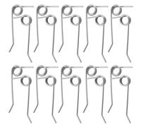 eMagTech Lot de 10 paires de ressorts solides en acier inoxydable pour scarificateur électrique compatible avec Wolf-Garten VS 302 E VA 303 E, 10 ressorts droits, 10 ressorts gauche