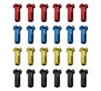 eMagTech Lot de 100 Embouts de Rayons de vélo pour VTT, vélo de Route, 14 G / 2 mm de diamètre, Rayons en Acier Noir, Rouge, Bleu, Or, Accessoire de Rechange pour vélo
