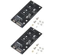 eMagTech Lot de 2 adaptateurs M.2 NGFF vers SATA3 6 Gbps pour convertisseur SSD SATA 2230 2242 2260 2280