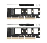 eMagTech Lot de 2 adaptateurs M.2 NVMe SSD vers PCI-E 4.0 X16 compatibles avec les disques durs NVMe 2230 2242 2260 2280