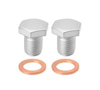 eMagTech Lot de 2 bouchons de vidange de carter d'huile avec rondelles - Pièce de rechange 11137535106 - Compatible avec BMW Série 1 2 3 4 5 6 (M12 x 1,5 mm)
