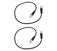 eMagTech Lot de 2 Câble Antenne Coaxial bnc Mâle vers bnc Mâle RF Câble Patch 60 cm Référence 95K2035 Compatible avec Shure UA802