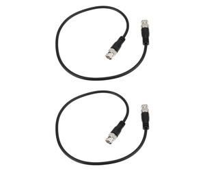 eMagTech Lot de 2 Câble Antenne Coaxial bnc Mâle vers bnc Mâle RF Câble Patch 60 cm Référence 95K2035 Compatible avec Shure UA802