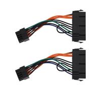 eMagTech Lot de 2 câbles adaptateur d'alimentation femelle 24 broches vers mâle 10 broches 13 cm de long compatible avec les cartes mères Lenovo