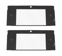 eMagTech Lot de 2 cadres supérieurs en PVC compatibles avec Nintendo 3DS Noir