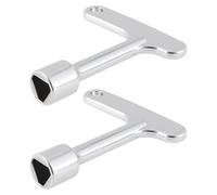 eMagTech Lot de 2 Cl¨¦s Triangulaires de 8 Mm en Alliage de Zinc pour Poubelle Ext¨¦rieure en M¨¦tal