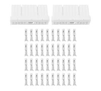 eMagTech Lot de 2 connecteurs électriques de câblage automobile à 20 broches, adaptateur femelle avec terminal 174952-1 pour voiture, moto, blanc