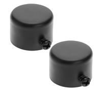 eMagTech Lot de 2 embouts de tringle à rideaux noirs en métal pour tringles à rideaux romains de 2,6 à 2,8 cm de diamètre