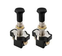 eMagTech Lot de 2 Interrupteurs Push-Pull 12 V/24 V 20 Mm pour Véhicule Moto Marche/arrêt Filetage Long Interrupteur Push-Pull pour Voiture électrique