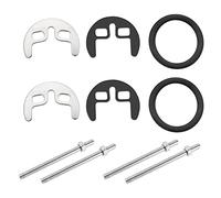 eMagTech Lot de 2 kits de fixation de robinet mitigeur monobloc en acier inoxydable à deux trous pour lavabo de cuisine et de salle de bain