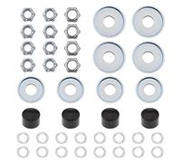 eMagTech Lot de 2 kits de reconstruction universels pour skateboard/skate avec rondelles haut/bas, rondelles pivotantes, écrous pivotants, écrous d'essieu, anneaux de vitesse