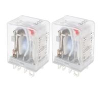 eMagTech Lot de 2 petits relais intermédiaires électromagnétiques à 8 broches AC24 V LY2NJ pour ascenseurs et équipements d'automatisation