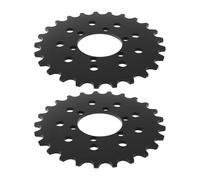 eMagTech Lot de 2 pignons fixes pour vélo 25 dents - 105 mm - Pour chaîne de vélo #410 - Noir