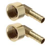 eMagTech Lot de 2 raccords de tuyau coudés à 90° en laiton 8 mm avec ardillon sur G1/2 femelle - Adaptateur de tuyau pour tuyaux d'air, tuyaux de gaz, tuyaux d'eau et de carburant