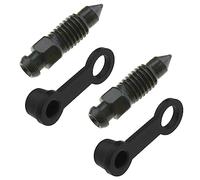 eMagTech Lot de 2 vis de purge d'étrier de frein M8 x 1,25 mm avec capuchons anti-poussière pour motos, véhicules électriques, vis de purge de frein