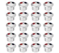 eMagTech Lot de 20 indicateurs de robinet pour poignée d'eau chaude et froide - Étiquettes rouges et bleues - Pour éviers de cuisine et salle de bain - Convient pour les trous de robinet d'eau de 6,7