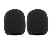eMagTech Lot de 2pcs Filtres Anti-Pop pour Microphone SM58 Compatible avec Shure SM58 PGA48-XLR PGA48 SM58 Beta58A SM48 SM58-S SM58-CN Micro Type Boule 7.6x6.5cm, Noir