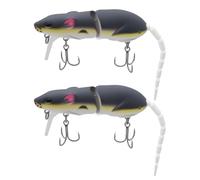 eMagTech Lot de 2pcs Leurres de Surface Articul¨¦s Rat Mouse Swimbait 15 G 15,5 Cm pour La P¨ºche Au Brochet Et Aux Carnassiers