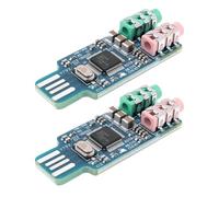 eMagTech Lot de 2pcs Puce de Carte Son USB CM108 Carte Son Drive Free Carte Son Externe Stéréo Pratique pour Ordinateur Portable 49x19x8mm