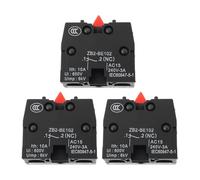 eMagTech Lot de 3 interrupteurs à bouton-poussoir auto-réarmant ZB2-BE102 compatibles avec interrupteur Schneider normalement fermé