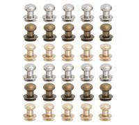 eMagTech Lot de 30 mini boutons de tiroir avec vis pour meubles, portes, armoires, coiffeuses, armoires, commodes (argent, bronze, doré)