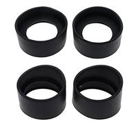 eMagTech Lot de 4 cache-oculaires pour microscope stéréo 32-36 mm en caoutchouc souple (2 angles inclinés et 2 angles plats) Noir