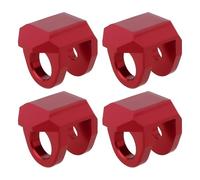 eMagTech Lot de 4 capuchons de protection en alliage d'aluminium pour télécommande de voiture - Résistant aux chocs - Compatible avec ARRMA Granite Typhon Grom - Rouge