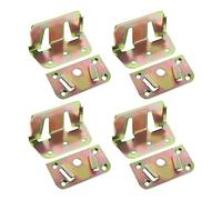eMagTech Lot de 4 connecteurs de coin de connexion robustes antirouille pour rail de lit, accessoires de maison pour support de poutre de lit, fixation de cadre de lit