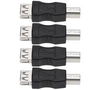eMagTech Lot de 4 connecteurs USB 2.0 A femelle vers USB B mâle pour imprimante scanner fax adaptateur USB A vers B Noir 52,5 x 16,8 mm