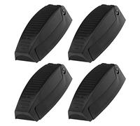 eMagTech Lot de 4 loquets de Porte de Camping-Car avec Clips de Rangement pour remorque, Camping-Car, remorque, quincaillerie de Porte ABS Noir