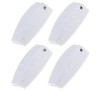 eMagTech Lot de 4 loquets de Porte de Camping-Car avec Clips de Rangement pour remorque, Camping-Car, remorque, quincaillerie de Porte ABS Blanc