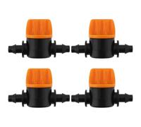 eMagTech Lot de 4 régulateurs de valve barbelés pour tuyau de 4/7 mm et buse d'interface de 6 mm