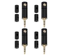 eMagTech Lot de 4pcs Connecteurs Jack Mâles Stéréo 2,5 Mm Pièce Rechange pour Connecteur Audio à 4 Pôles Adaptateur Soudure pour Casque Connecteur de Câble Audio DIY