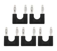 eMagTech Lot de 5 fiches bananes court-circuit 4 mm en forme de U pour test d'instruments automobiles Noir 19 mm