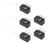 eMagTech Lot de 5 micro-interrupteurs à charnière longue à 3 broches 4,8 mm pour machines de jeu d'arcade nécessitant une insertion de pièces de monnaie