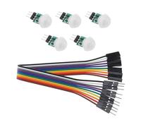 eMagTech Lot de 5 mini capteurs humains infrarouges AM312 HC-SR312 - Détecteur automatique de mouvement PIR pyroélectrique avec fil 10 broches CC 2,7 à 12 V