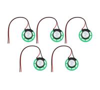 eMagTech Lot de 5 mini haut-parleurs magnétiques de rechange 8 Ohm 0,5 W pour jeux électroniques à faire soi-même Vert Longueur du câble 26 mm 100 mm