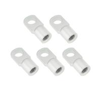 eMagTech Lot de 5 ressorts à gaz M8 - Tige de support plate - Diamètre du trou : 8,5 mm - En acier zingué - Pour portes, capotes, auvents - Joint à charnière horizontal