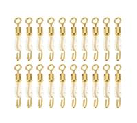 eMagTech Lot de 50 émerillons à maillons rapides à changement rapide Doré Grande taille 20 kg