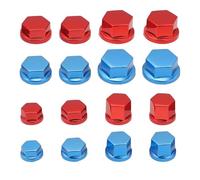 eMagTech Lot de 60 Bouchons à Vis en Plastique pour Moto Kit de Couvercle de Boulon D'écrou de Vis de Moto Adapté Aux Transmissions de Moteur de Moto (Bleu Rouge)