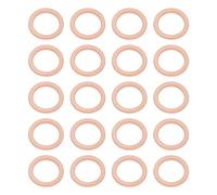 eMagTech Lot de 60 joints d'étanchéité plats en cuivre - Diamètre intérieur : 10 mm - Diamètre extérieur : 14 mm - Épaisseur : 1,5 mm - Pour motos, vélos, automobiles