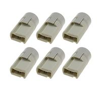eMagTech Lot de 6pcs Supports de Lampe G9 sans Clé en Céramique Halogène avec Couvercle Arrière pour Ampoule G9 Bases de Lampe en Céramique Connecteur Douille Pièces de Montage de Lumière