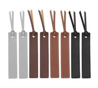 eMagTech Lot de 8 marque-pages multicolores en cuir synthétique - 13 cm x 2,4 cm - Fournitures de lecture pour planificateurs, journaux, carnets, accessoires