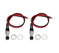 eMagTech SPST Lot de 10 mini boutons poussoirs pré-câblés 12 V DC 5 A Longueur de ligne 14 cm Diamètre du filetage 6,35 mm pour interrupteurs, klaxons de voiture