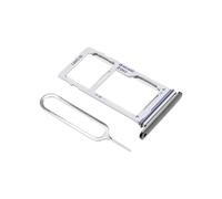 eMagTech Tiroir de remplacement double carte SIM avec broche d'éjection ouverte en métal compatible avec Samsung Galaxy S9/S9 Plus SM-G960F SM-G960F SM-G960F SM-G960U SM-G960W Gris
