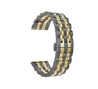 EMAIGlPO Bracelet 22mm 20mm adapté for Samsung Galaxy Watch 3 4 5 45mm Gear S3 46mm 42mm Active2 40 44mm bracelet en acier inoxydable adapté for Amazift BIP 2 GTR(Black gold,20mm)